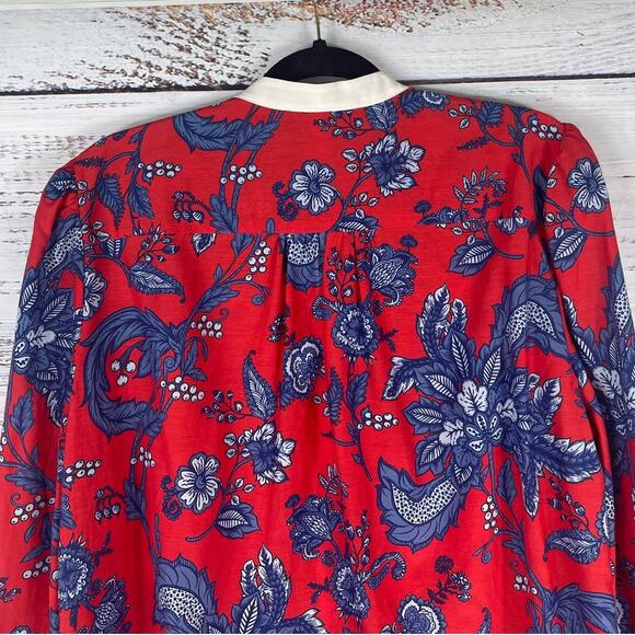 Etcetera Red and Blue Floral Blouse - Picture 7 of 9